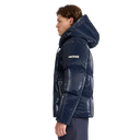 Mackage KENT-GLO High-Gloss Removable Hooded Down Jacket In Marine Blue