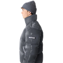 Mackage KENT-GLO High-Gloss Removable Hooded Down Jacket In Carbon Grey
