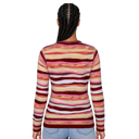 COOGI Women's All-Season Sweater Knit LS Top - Pink-Yellow