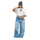 Mixed Emotions Blue ‘Stone’ Baggy Jeans