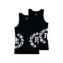 Mixed Emotions 2 Pack Black "Script" Tank Tops