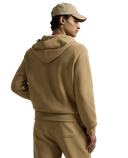 Polo Ralph Lauren Double-Knit Full-Zip Hoodie In Brown