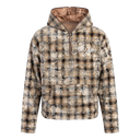 Guapi Sand Brown Skeleton Half Zip Hoodie