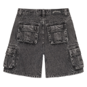 GODSPEED Octagon Cargo Denim Shorts (Grey Wash)