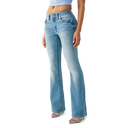 True Religion Becca Mid Rise Big t Tattoo Flap Bootcut Jean
