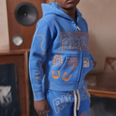Elite Riches Premium Kids Fleece Set In Blue