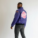 Vanson X Fly Geenius "Harlem" Bomber Jacket In Purple