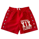 Mixed Emotions Red "Backyard" Nylon Short Set