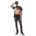 Cult of Individuality SHORT SLEEVE CREW NECK TEE " S&D ROCK N ROLL" IN BLACK