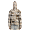 Guapi Sand Brown Skeleton Half Zip Hoodie