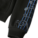 Birth Of Royal Child Crystal Notes Raglan Hoodie Black