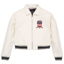 Avirex Cropped Icon Jacket Black On White