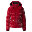 Mackage MADALYN-GLO High-Gloss Down Jacket With Removable Hood In Dark Red