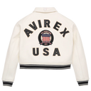 Avirex Cropped Icon Jacket Black On White