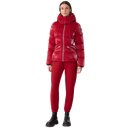 Mackage MADALYN-GLO High-Gloss Down Jacket With Removable Hood In Dark Red
