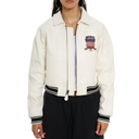 Avirex Cropped Icon Jacket Black On White