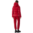 Mackage MADALYN-GLO High-Gloss Down Jacket With Removable Hood In Dark Red