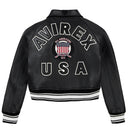 Avirex Cropped Icon Jacket White On Black