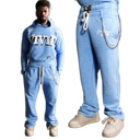 Elite State Blue Rhinestone Premium Mens Fleece Set