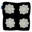 Arkyve Black Snowflake Crochet Cat Hat