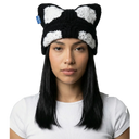 Arkyve Black Snowflake Crochet Cat Hat