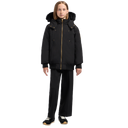 Moose Knuckles Kids Unisex Original Shearling Trim Bomber In Black/Black