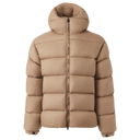 Mackage KENT-GLO High-Gloss Hooded Down Jacket In Light Camel