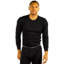 City Lab Ribbed Thermal Shirt In Black