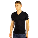 City Lab Stretch Slim Fit T-Shirt, V Neck In Black