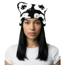 Arkyve Black Star Crochet Cat Hat