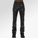 Cult Of Individuality Lenny Bootcut 603 Jeans in Black Faux Leather
