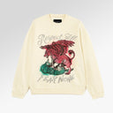 Cult Of Individuality Crew Neck Fleece "Respect All" in Winter White