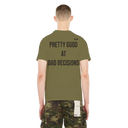 Cult Of Individuality  Crew Neck Tee - Turntables in Olive