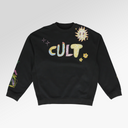 Cult Of Individuality Novelty Fleece Crew Sweatshirt in Steel