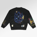 Cult Of Individuality Novelty Fleece Crew Sweatshirt in Steel