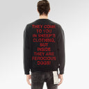 Cult Of Individuality Crew Neck Fleece Sweater "False Prophets" in Pirate Black