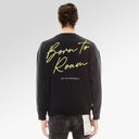 Cult of Individuality Crew Neck Fleece Sweater in Pirate Black