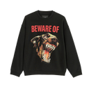 Cult Of Individuality Crew Neck Fleece Sweater "False Prophets" in Pirate Black