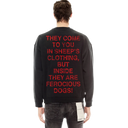 Cult Of Individuality Crew Neck Fleece Sweater "False Prophets" in Pirate Black