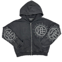 Mixed Emotions 'Eclipse' Grey Acid Wash Rhinestone Sweatsuit