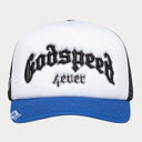 Godspeed Forever Trucker Hat In Black/Royal