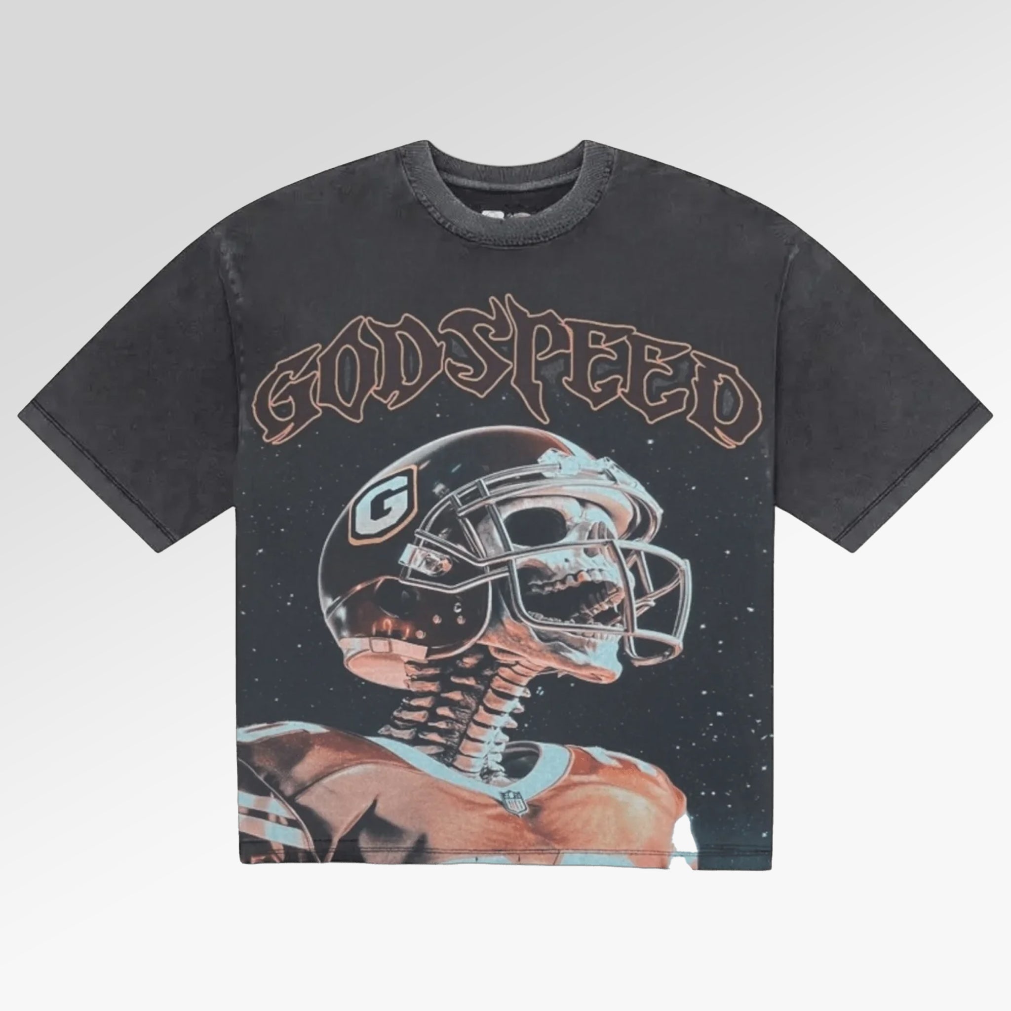 Godspeed Morale T-Shirt In Grey Wash