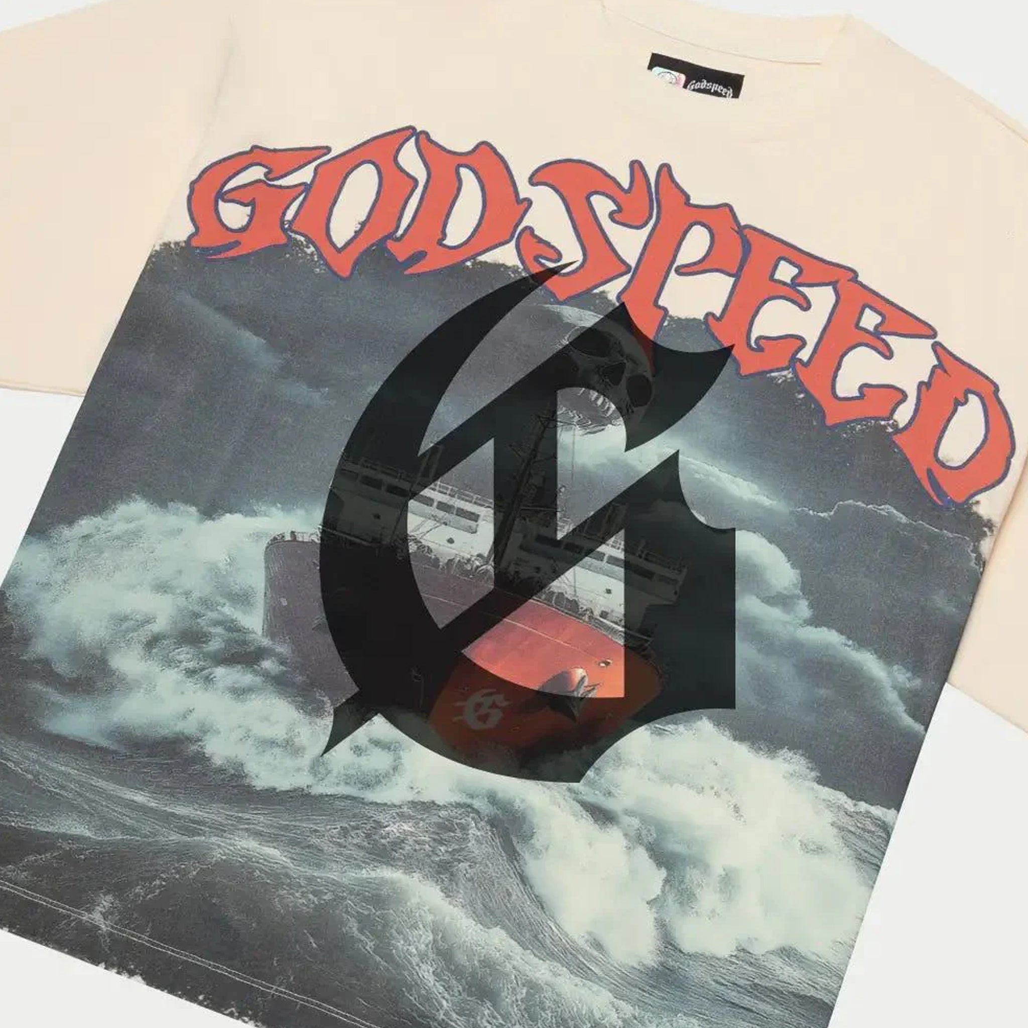 Godspeed Sea Sick T-Shirt In Bone