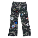 Godspeed Army Patchwork Flared Cargo Pants