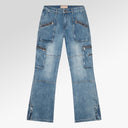 Godspeed Double pocket Flared Cargo Denim (Blue)