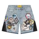 Godspeed Patchwork Denim Shorts V2 (Blue)