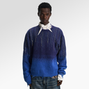 Birth Of A Royal Child Falling Star Chain Knit Sweater In Blue