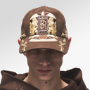 Birth Of A Royal Child Double Lion Embroidered Baseball Cap-BRN