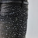 Birth Of A Royal Child 3D Printing Washed 20k Swarovski Diamond Boro Denim Black