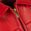 Pelle Pelle American Bruiser Plush Womens Crop Jacket In Red